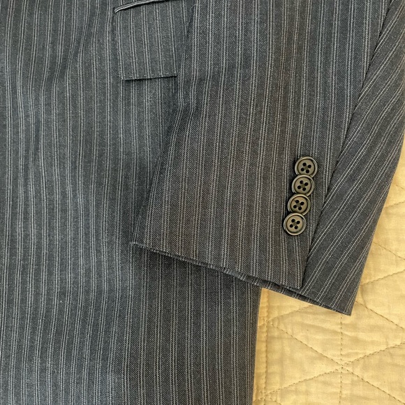 DANIEL CREMIEUX COLLECTION x Loro Piana Wool Suit in Heather Navy Size 42 L - Picture 3 of 14